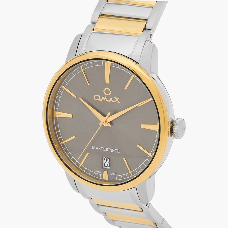 OMAX ساعة أوماكس ماستربيس للرجال بقرص رمادي - Image 4